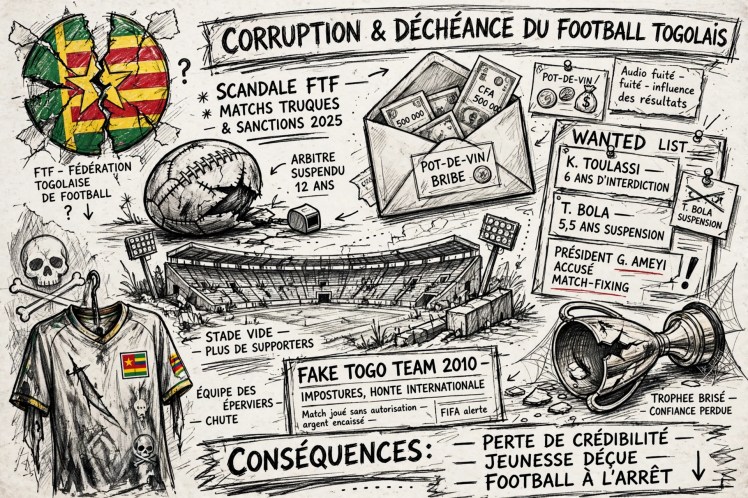 TOGO/FOOTBALL: LA DESCENTE VERTIGINEUSE CONTINUE